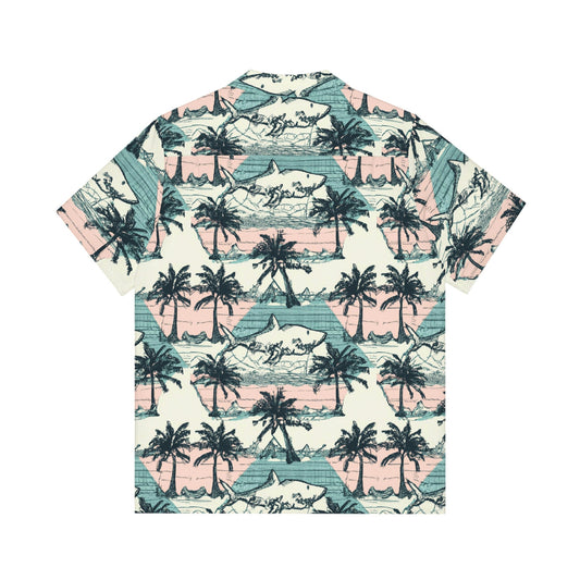 Men's Tropical Print Beach Shirt