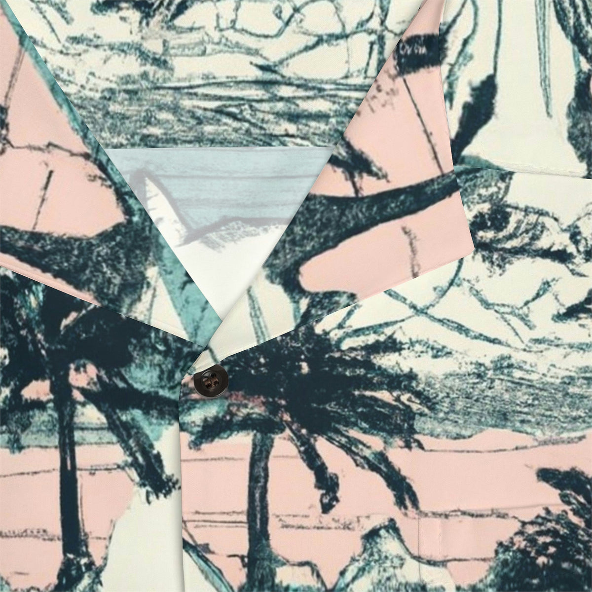 Men's Tropical Print Beach Shirt