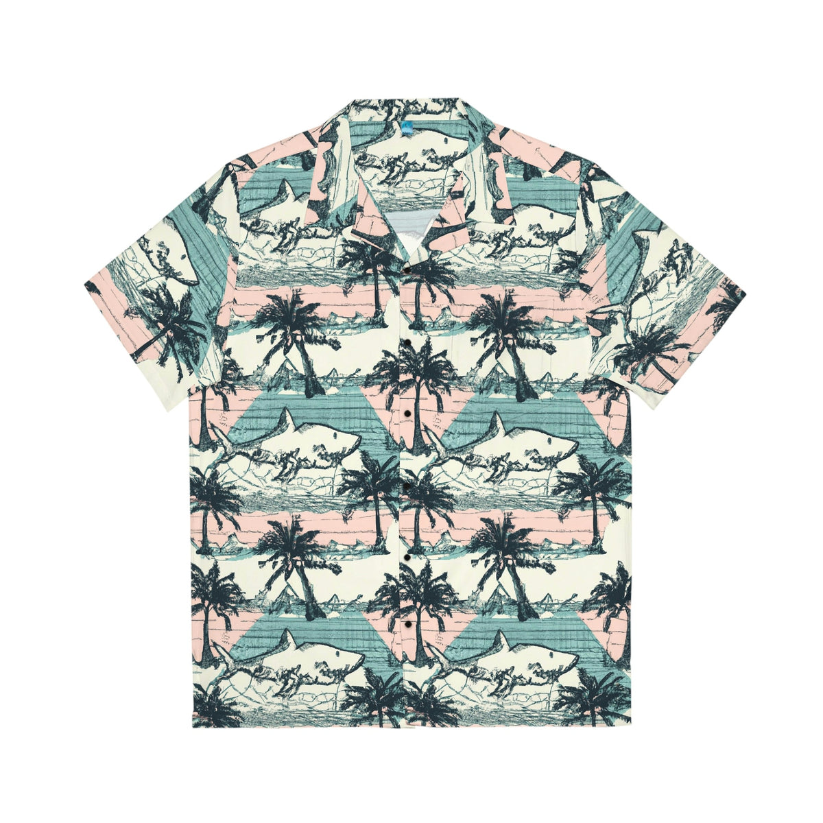 Men's Tropical Print Beach Shirt